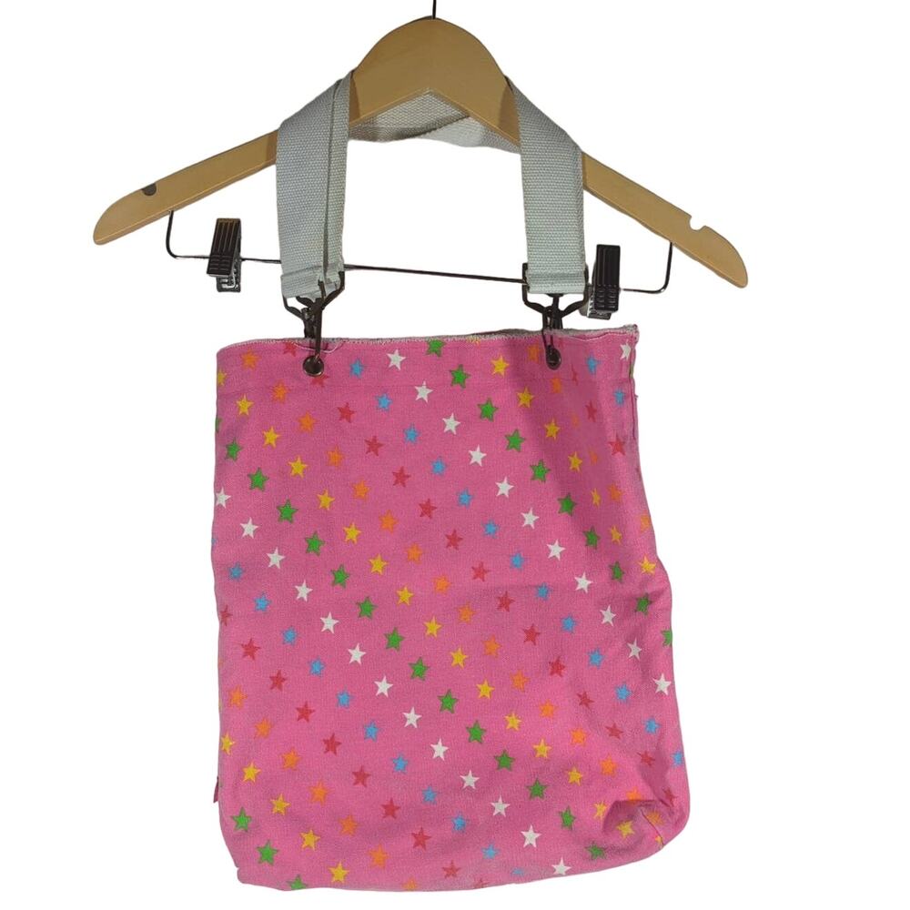 Soffe Pink Star Print Canvas Tote Bag Beach Bag Everyday Carryโ All